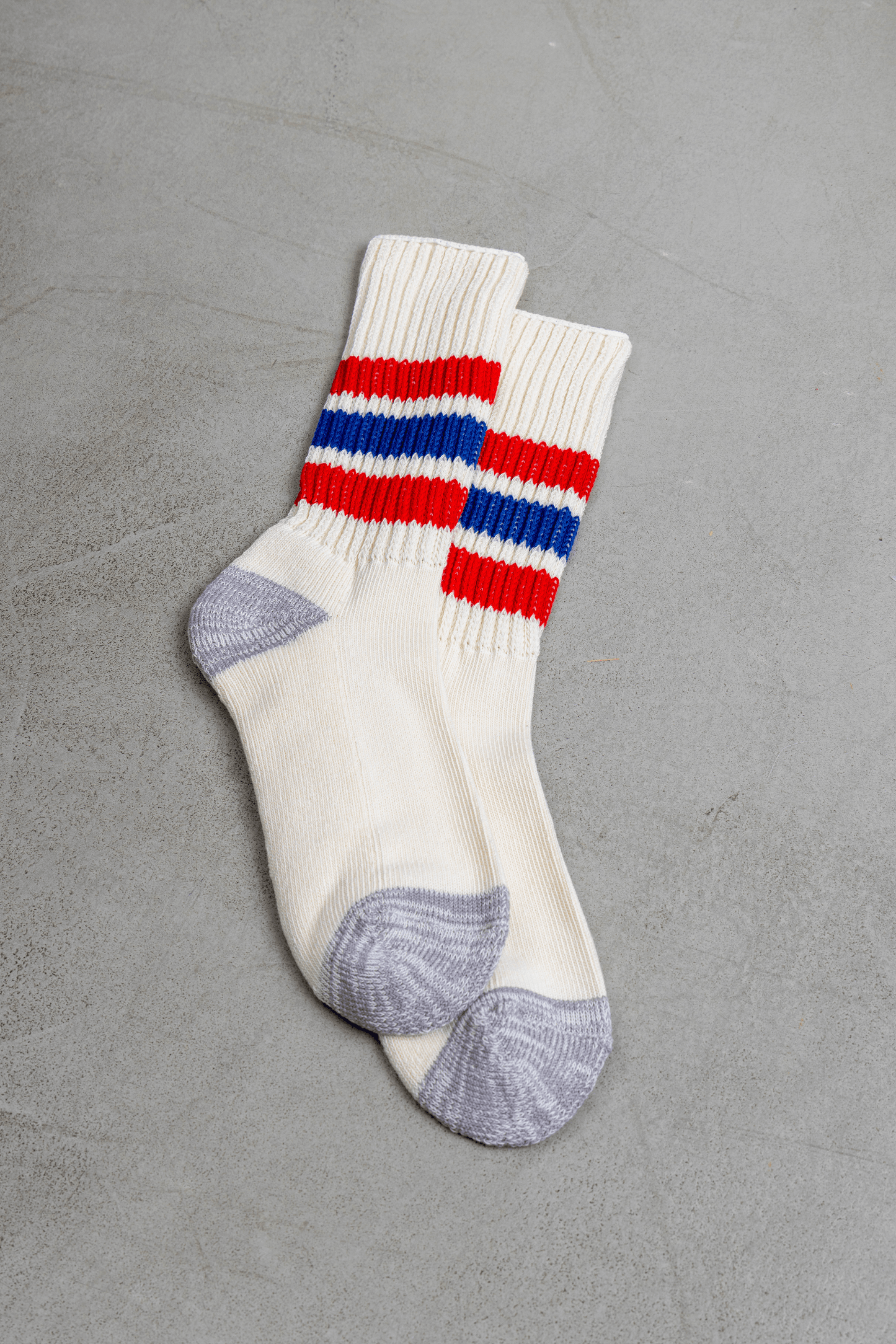 Chaussettes Crew Old School - Rouge/Bleu