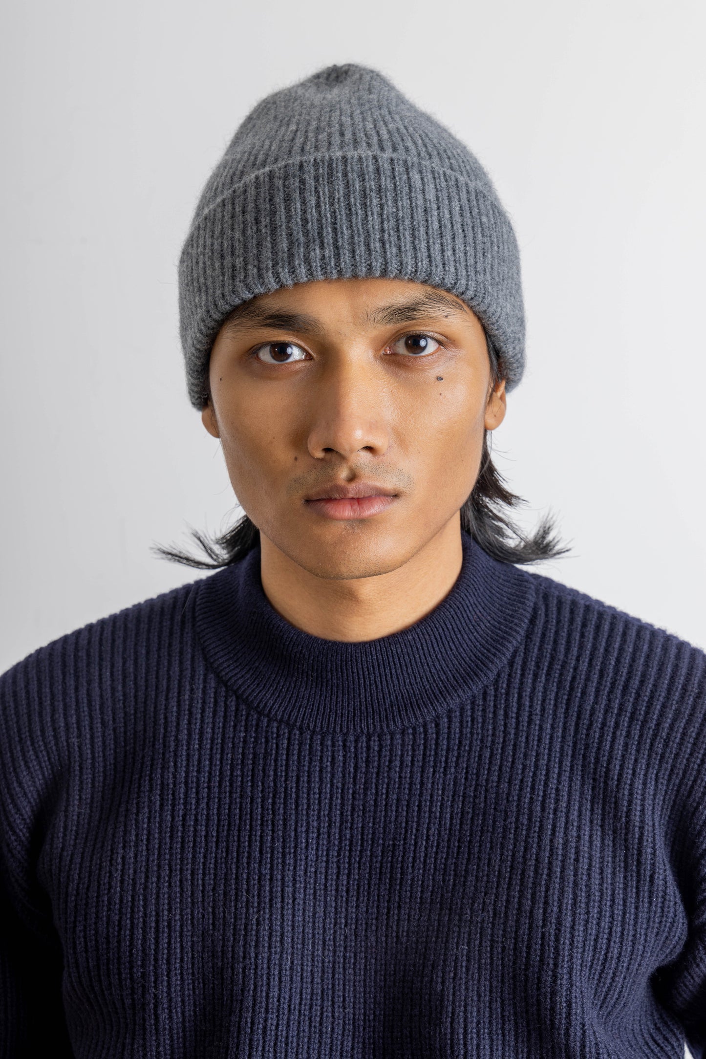 Gray wool beanie