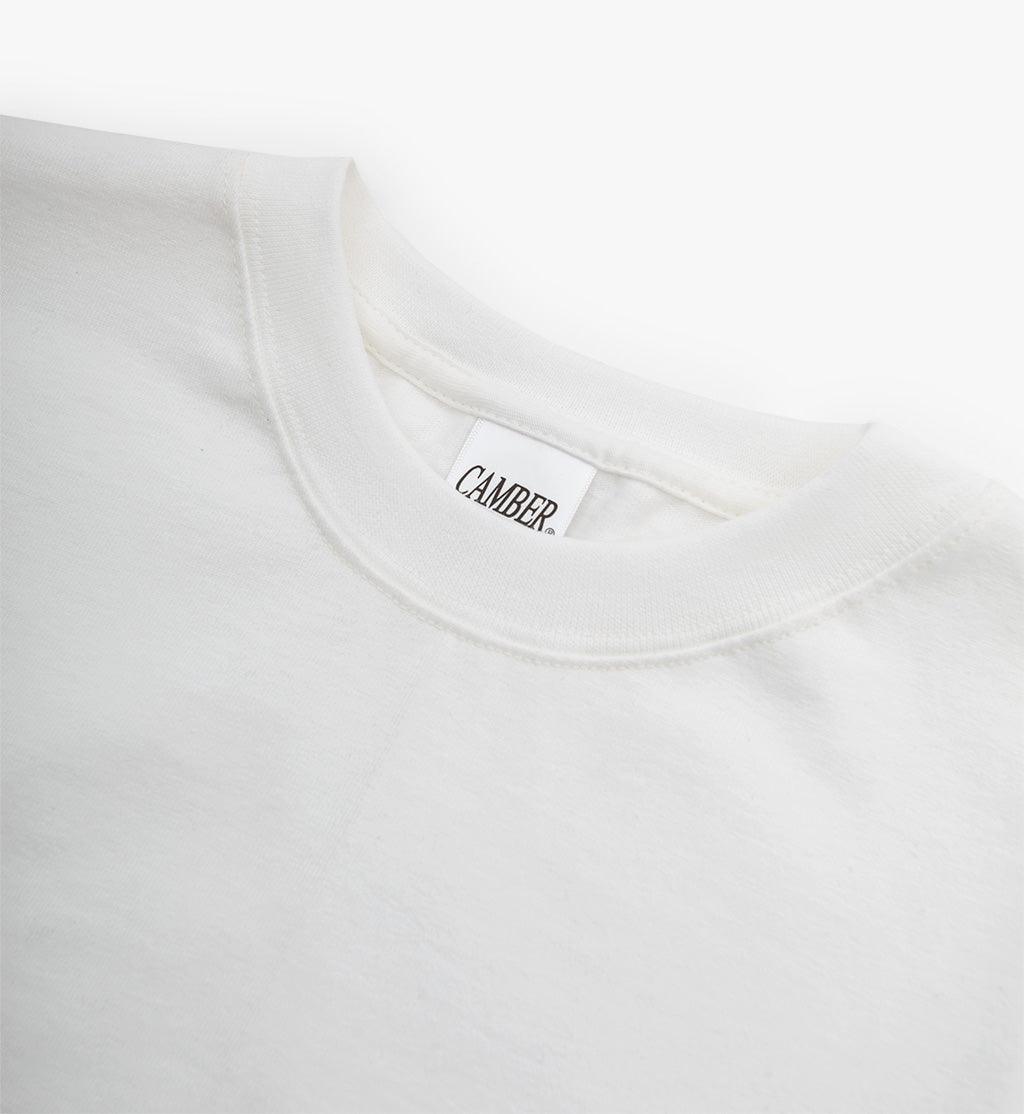 CAMBER USA T-shirt Max-weight Blanc à poche - suuupply