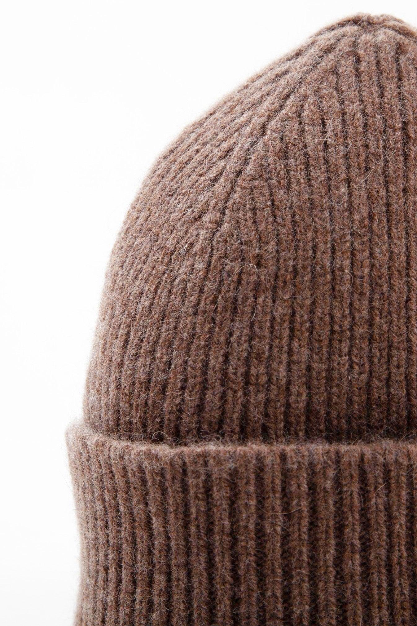 Wool Beanie - Brown