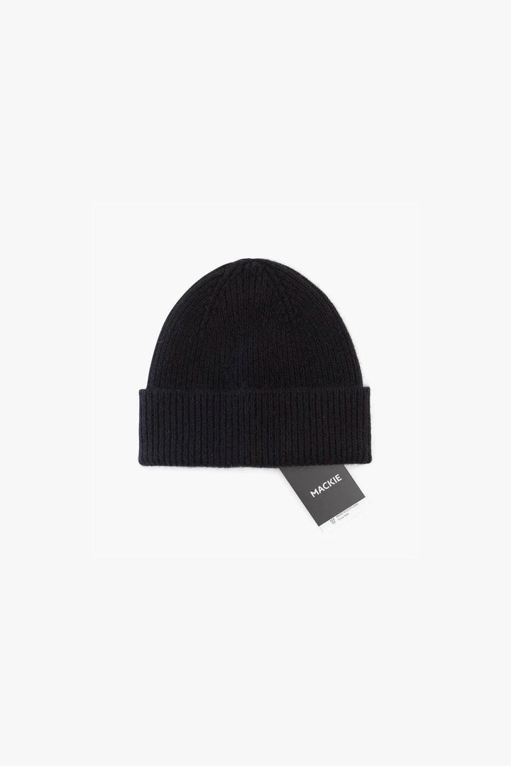 MACKIE Bonnet en laine noir - suuupply