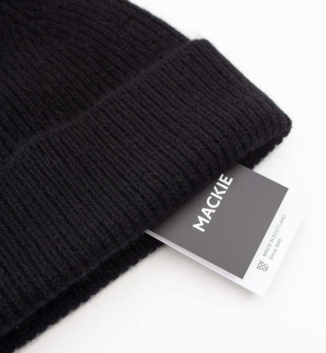 MACKIE Bonnet en laine noir - suuupply