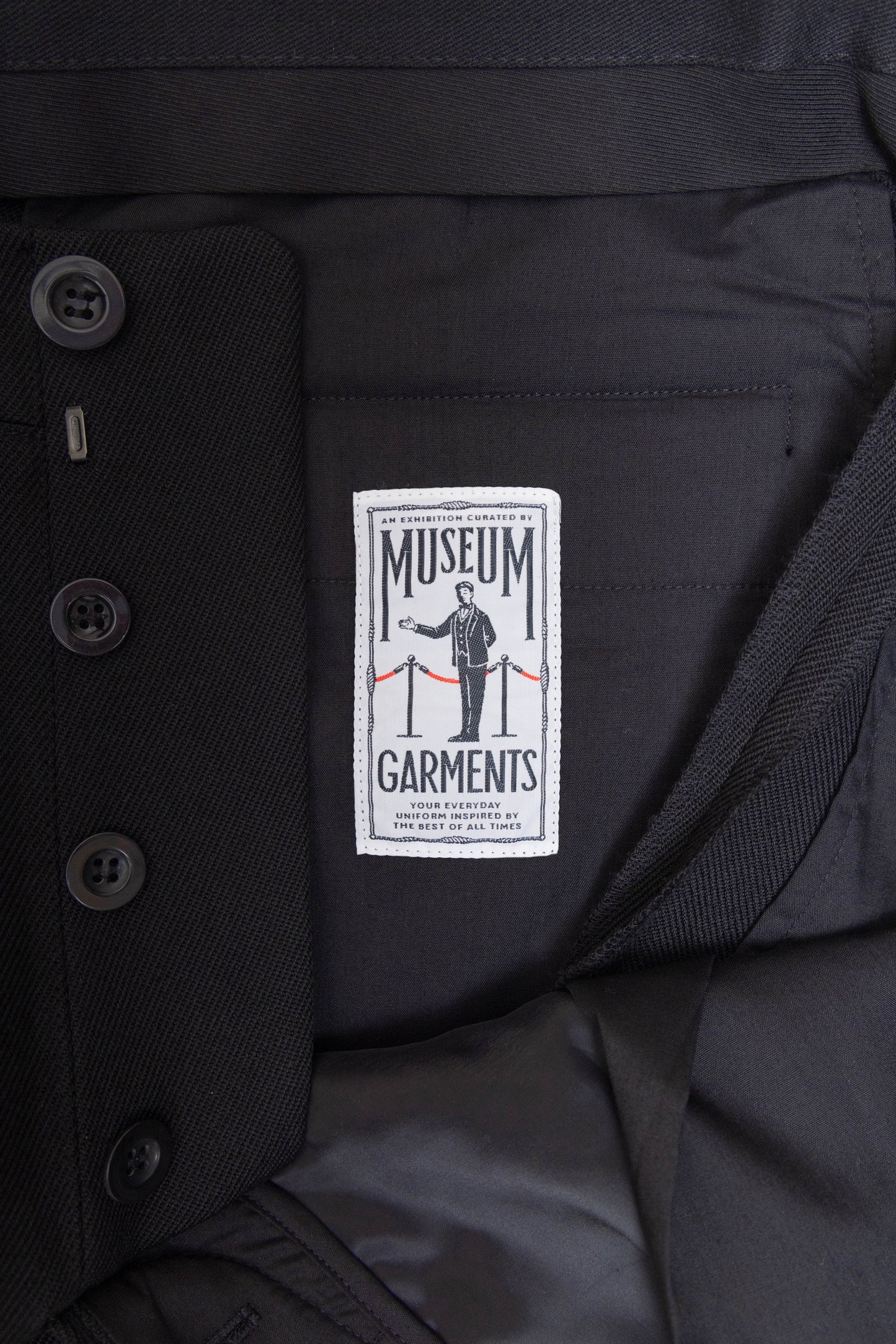 French Military pants in black wool
