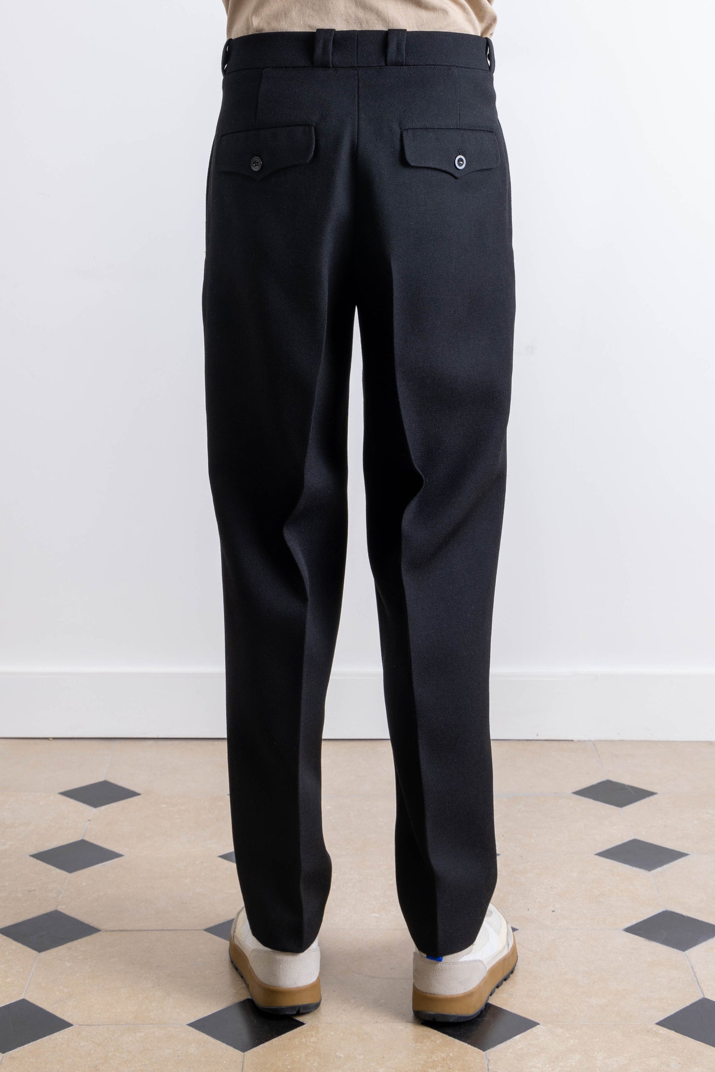 French Military pants in black wool