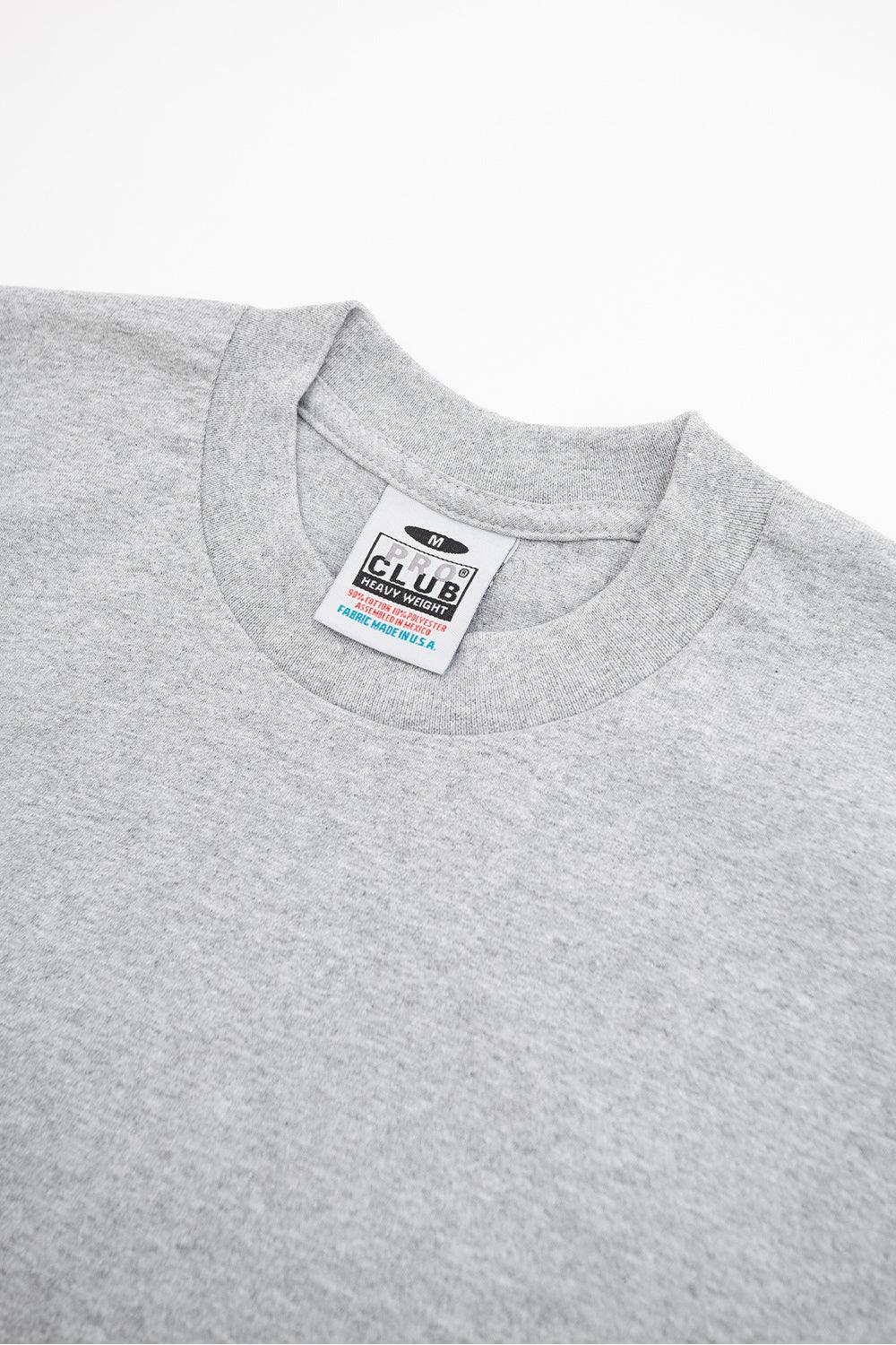 PROCLUB T-shirt Heavyweight Gris - Manches Longues - suuupply