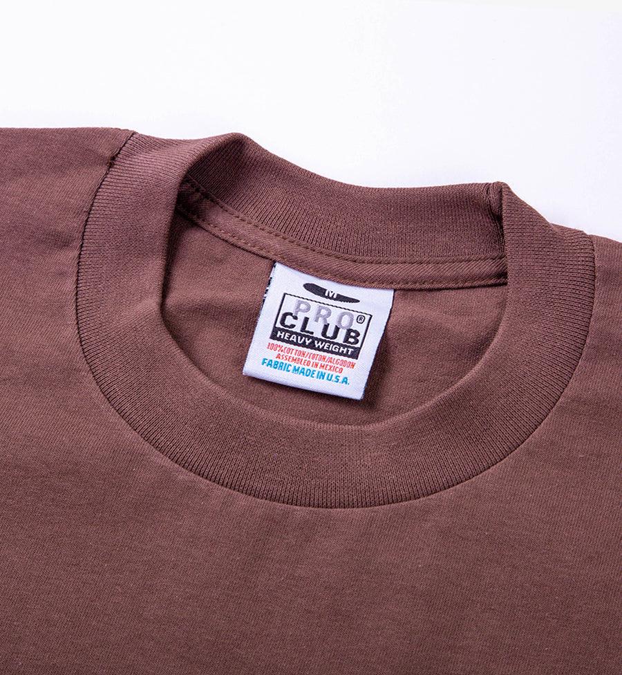 PROCLUB T-shirt Heavyweight Marron - suuupply