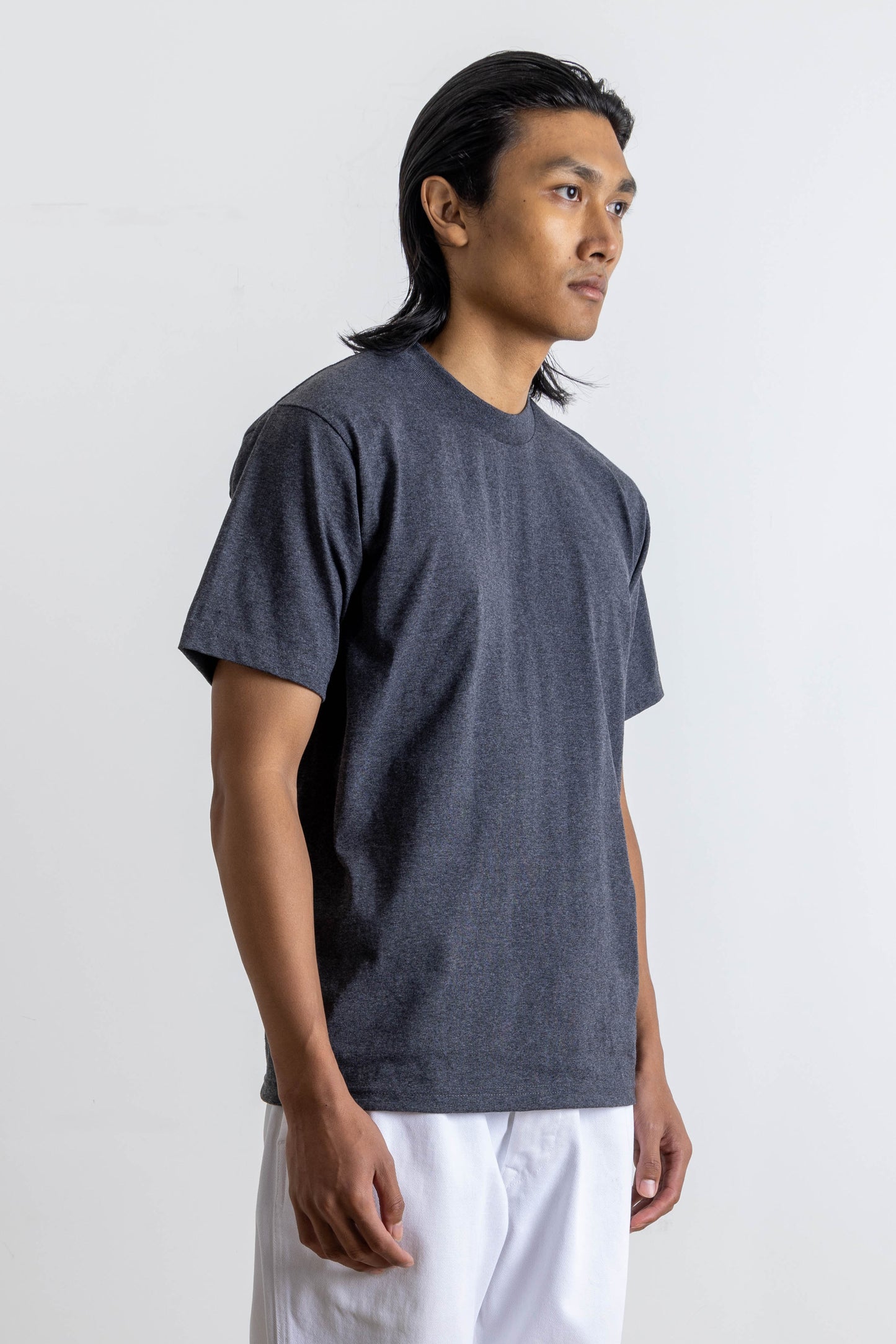 T-shirt Heavyweight Gris chiné anthracite