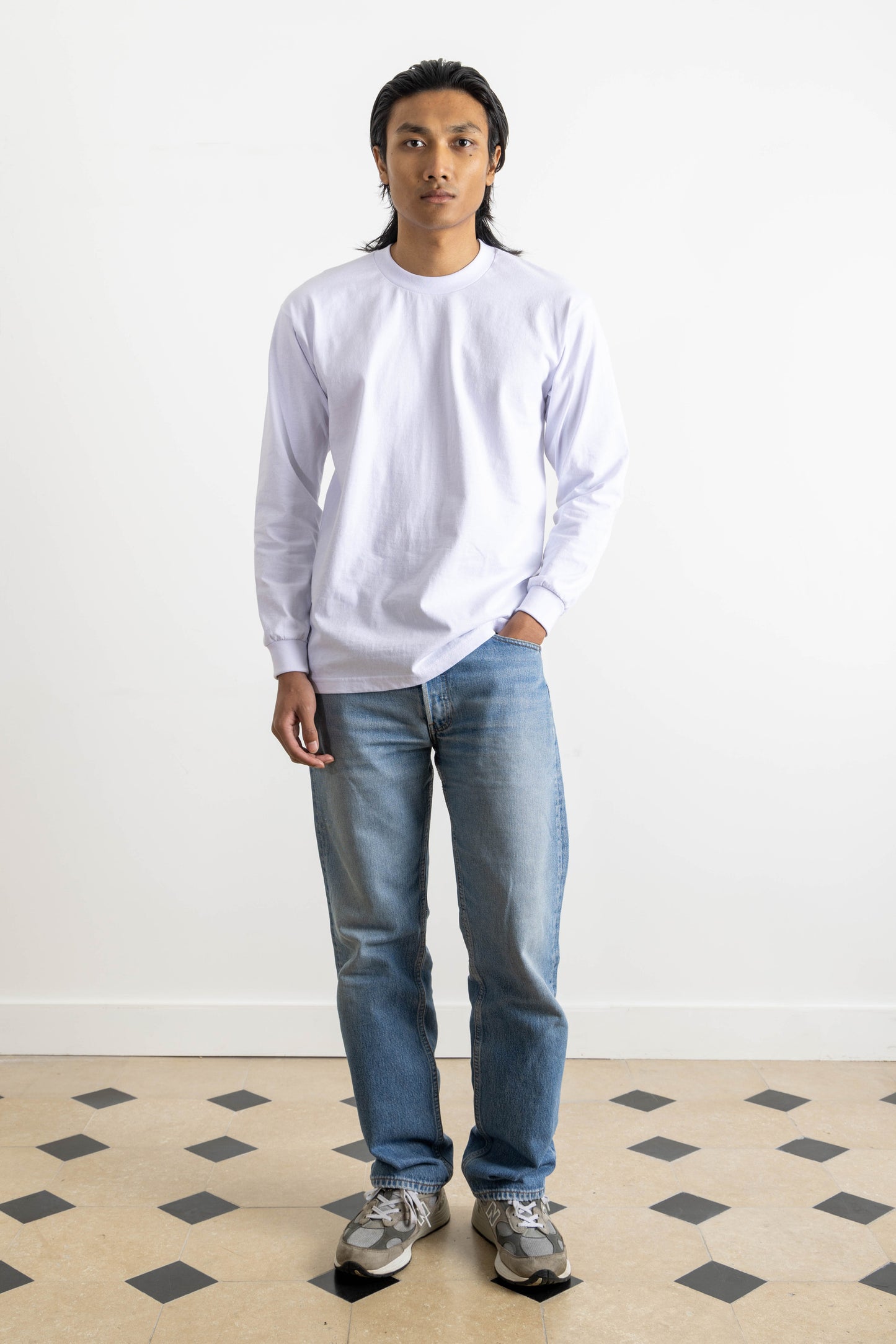 T-shirt Heavyweight Blanc - Manches Longues