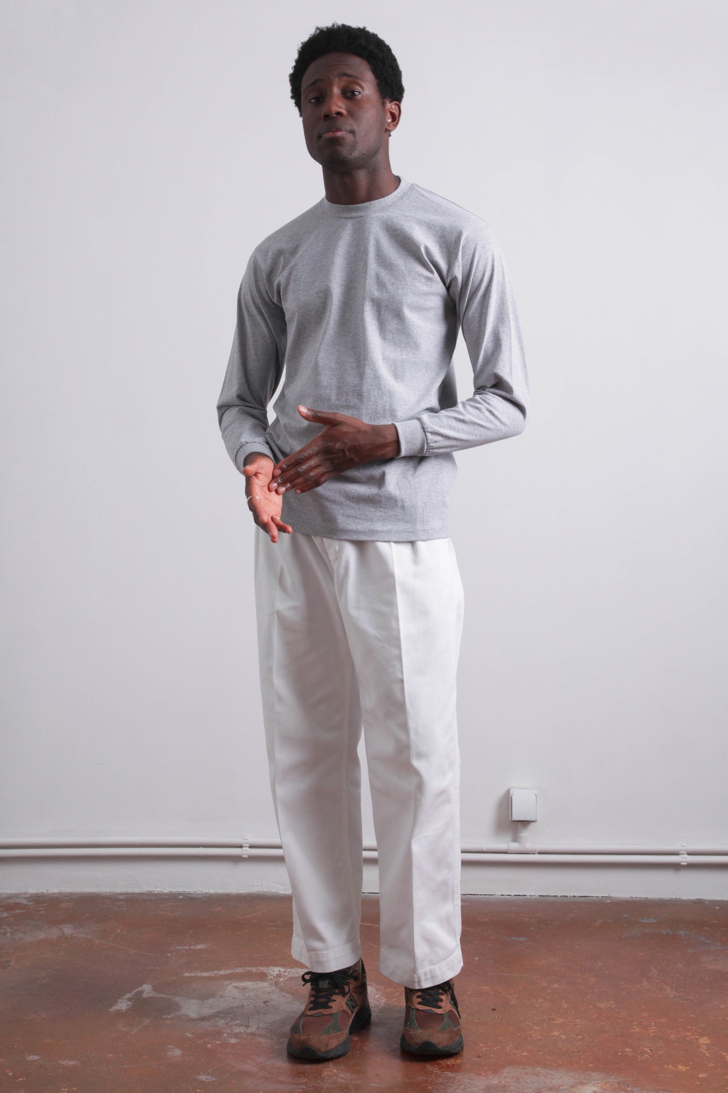 T-shirt Heavyweight Gris - Manches Longues