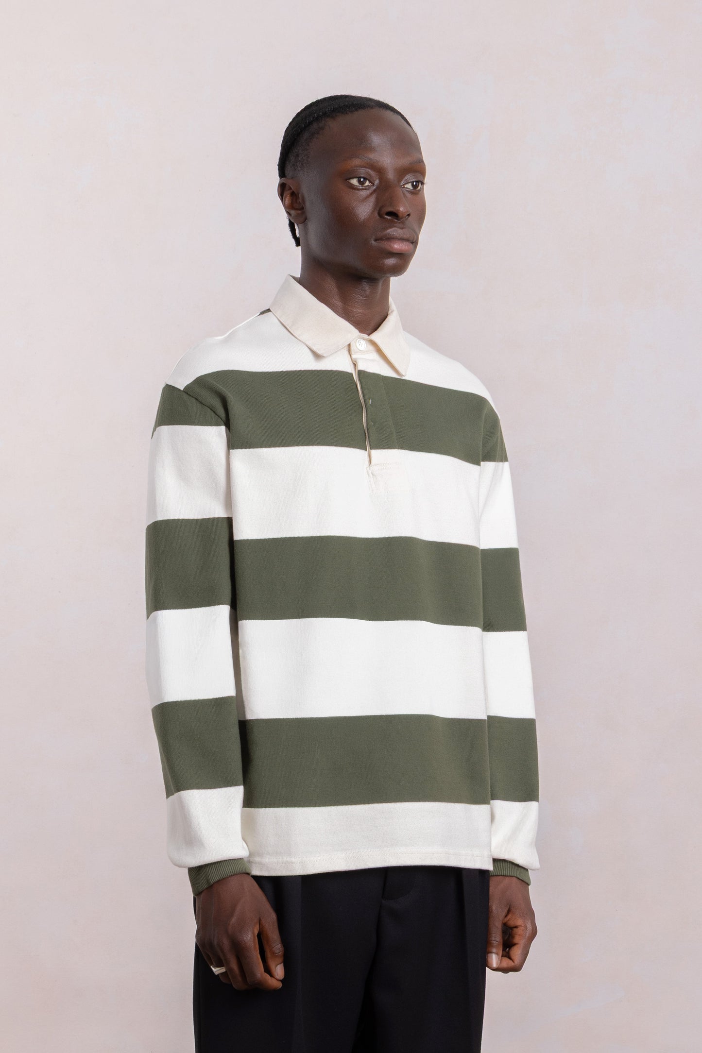 Another Rugby Polo Shirt – Green / Ecru