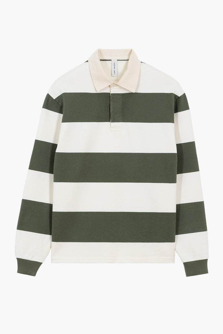 Another Rugby Polo Shirt – Green / Ecru
