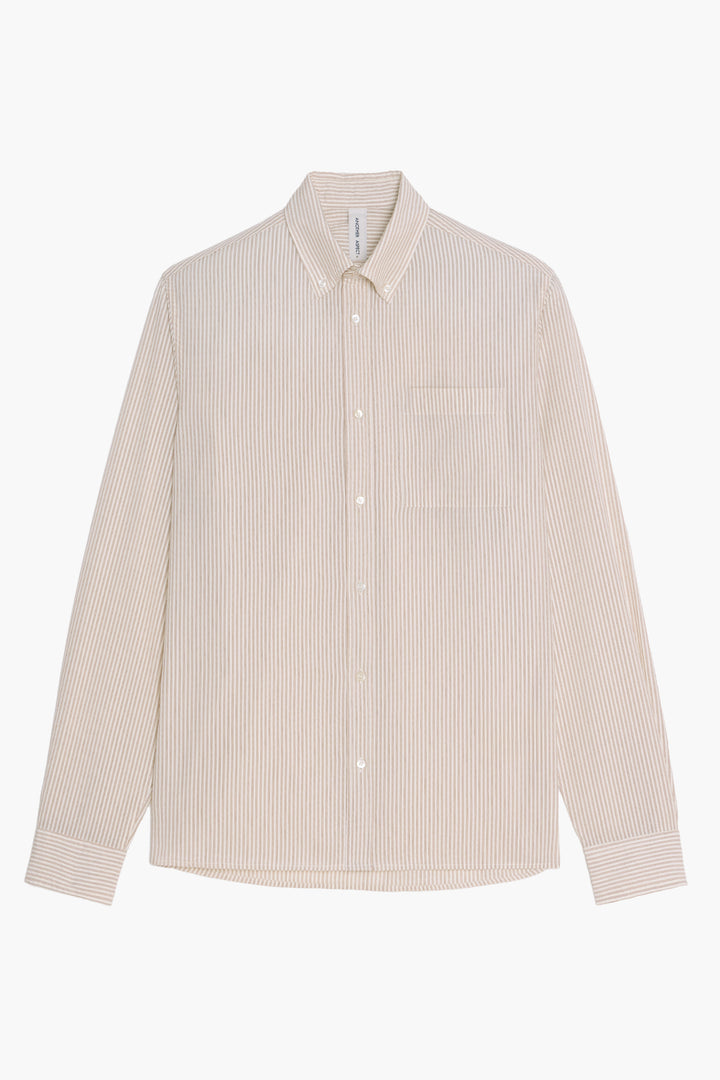Another Shirt - Ecru Brown Stripe