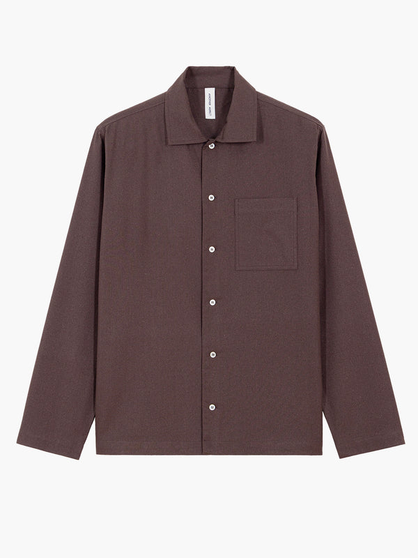 Another Shirt Soie Brute - Marron