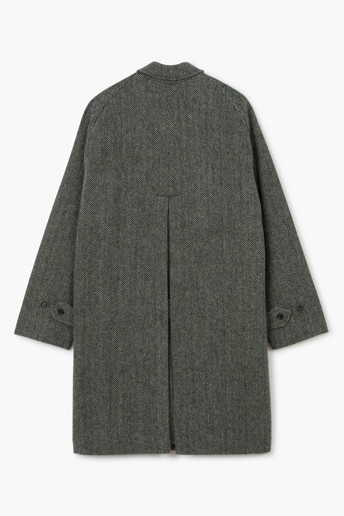Manteau Balmacaan en laine - Chevron