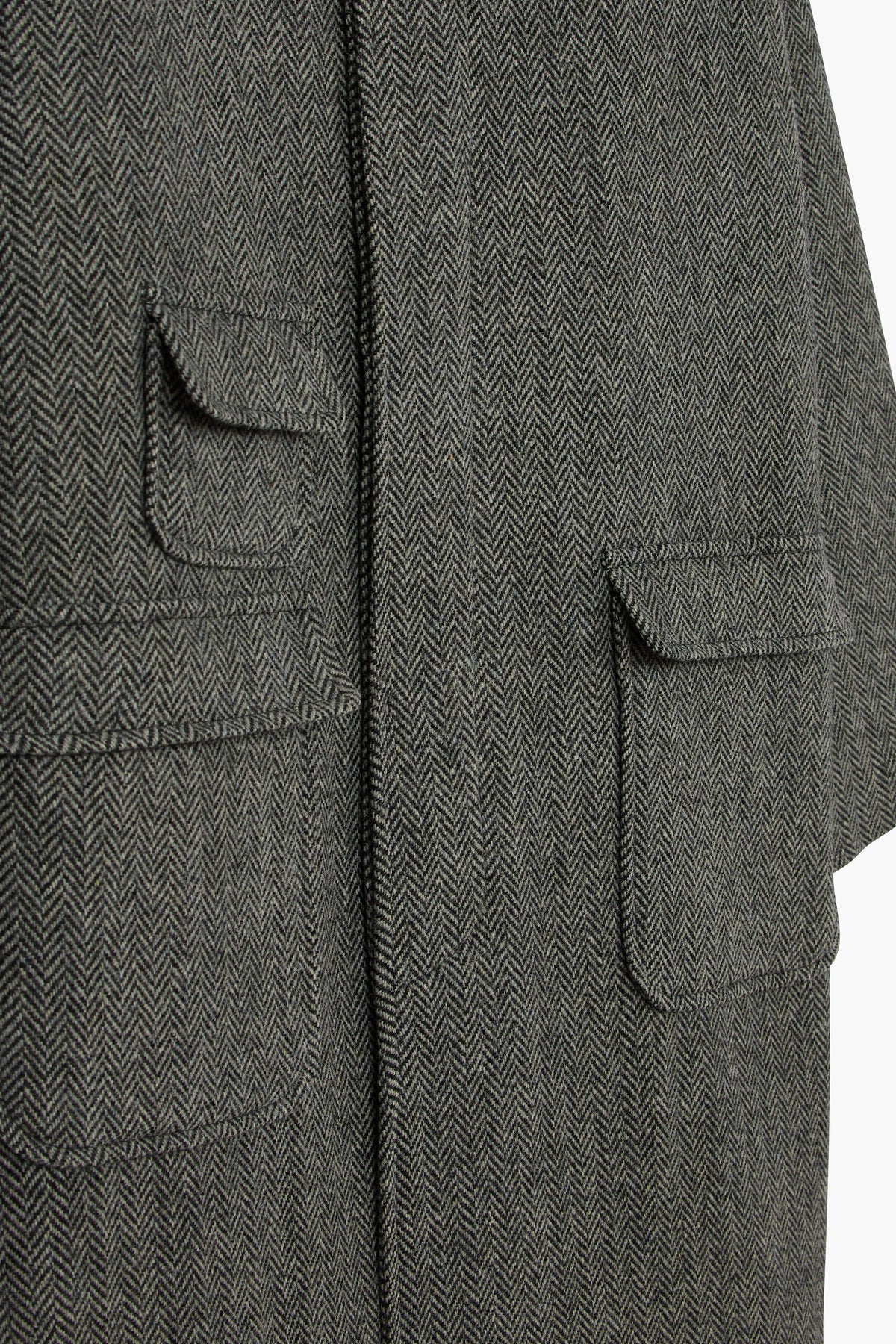 Manteau Balmacaan en laine - Chevron