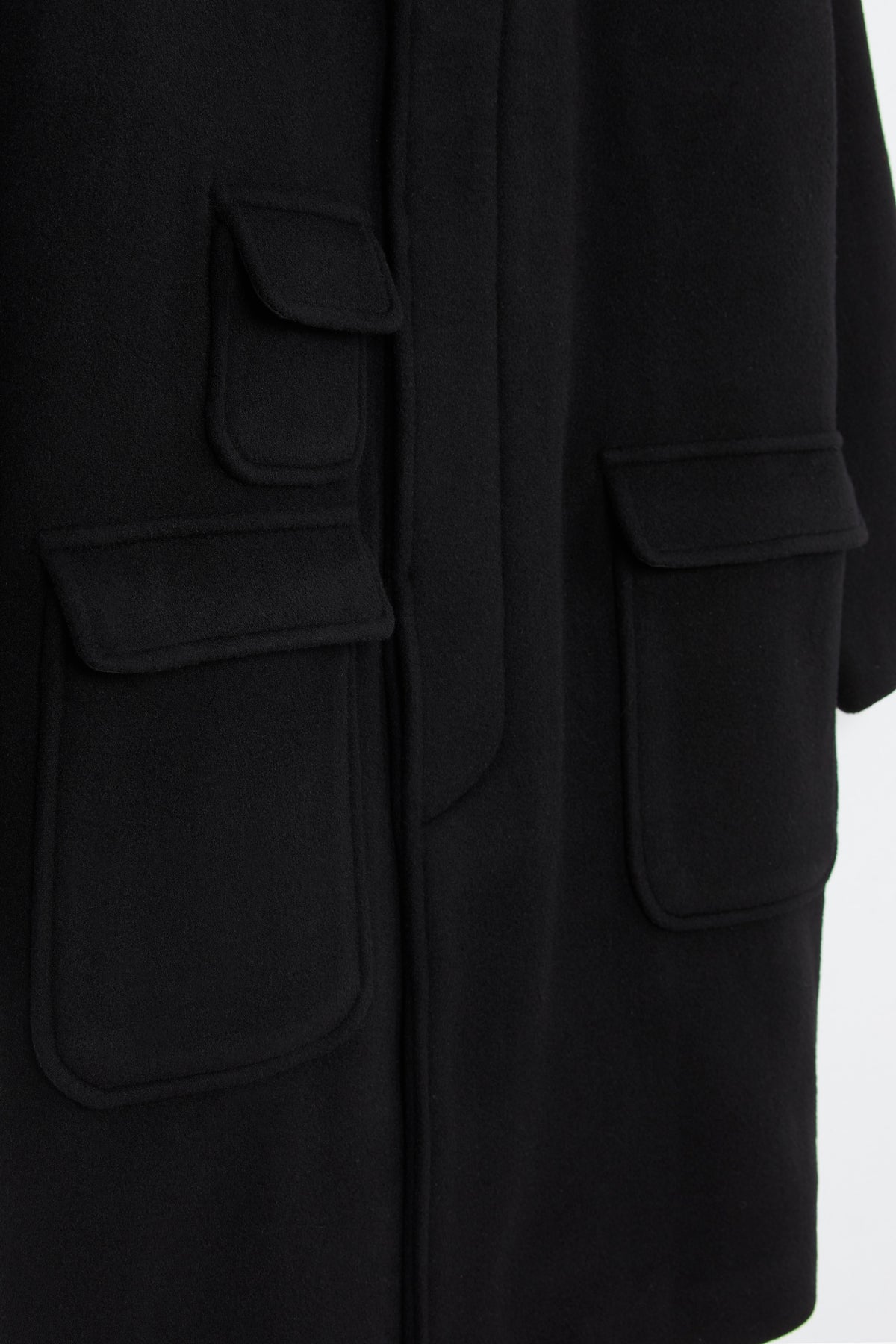 Manteau Balmacaan en laine - Noir