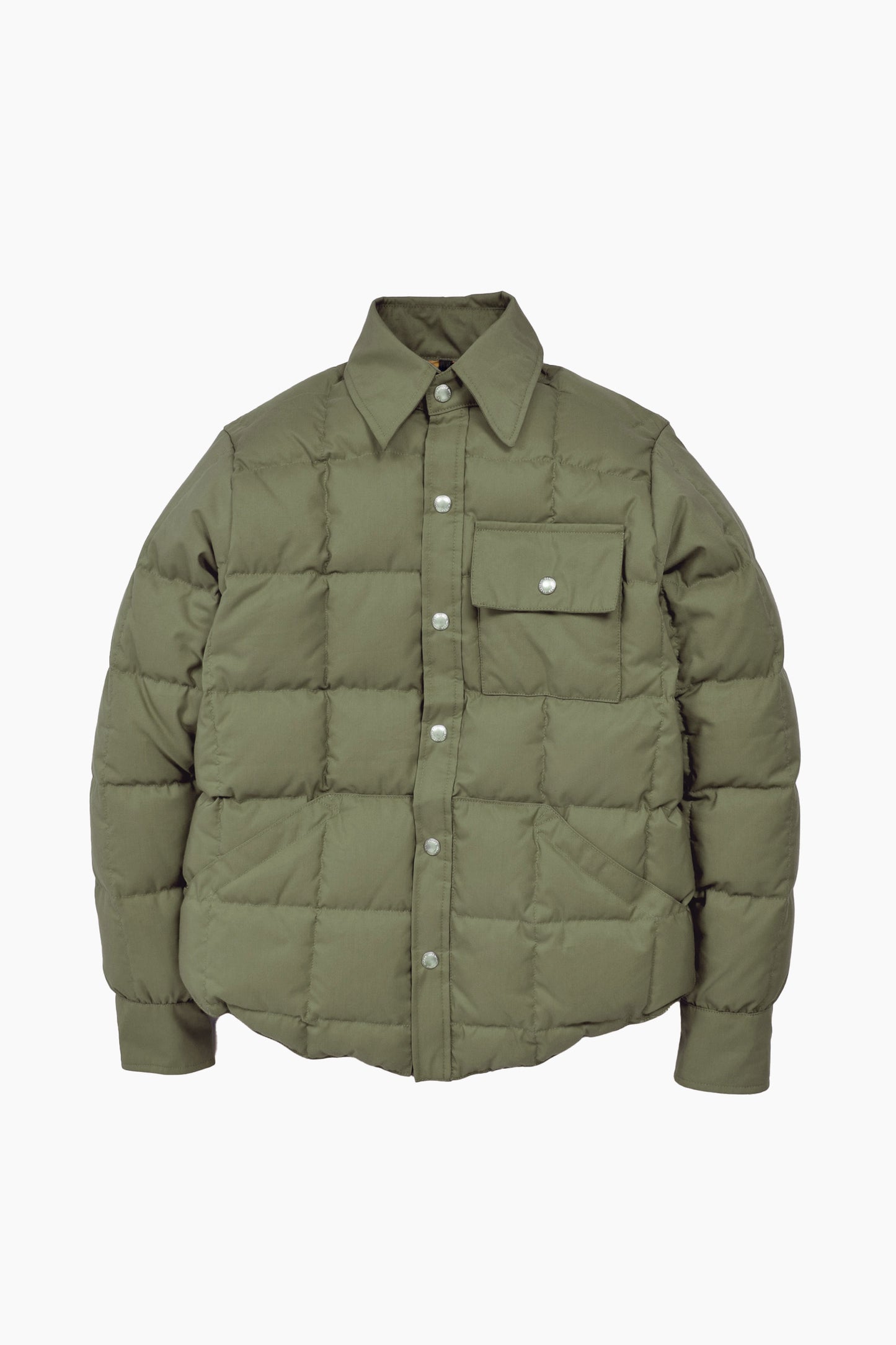 Down Jacket Overshirt - Olive/Tan