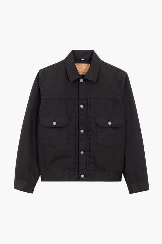 Type II Trucker Jacket 'Pioneer Jacket' - Denim Selvedge Black