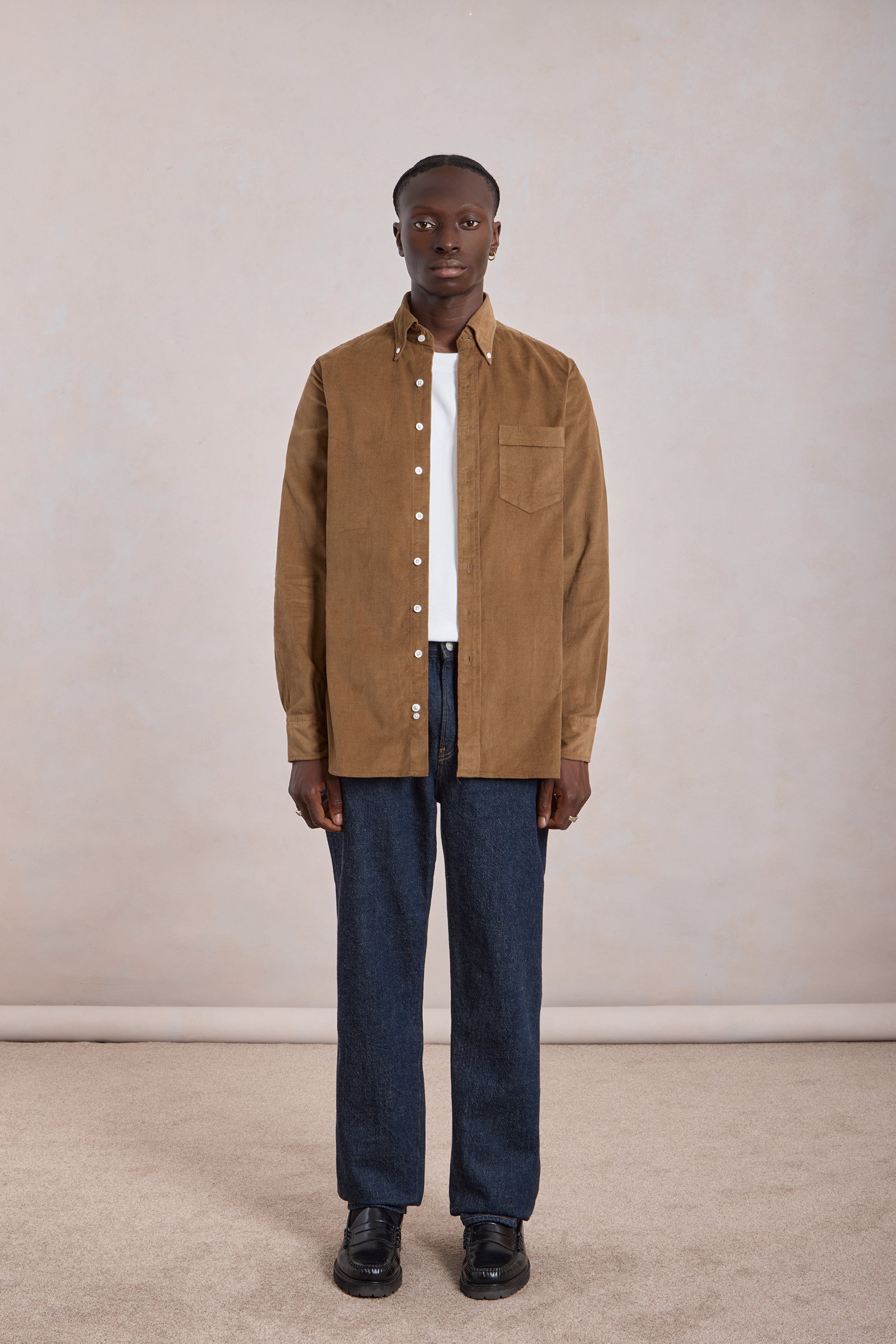 DRAKE'S - Brown Corduroy Shirt – suuupply