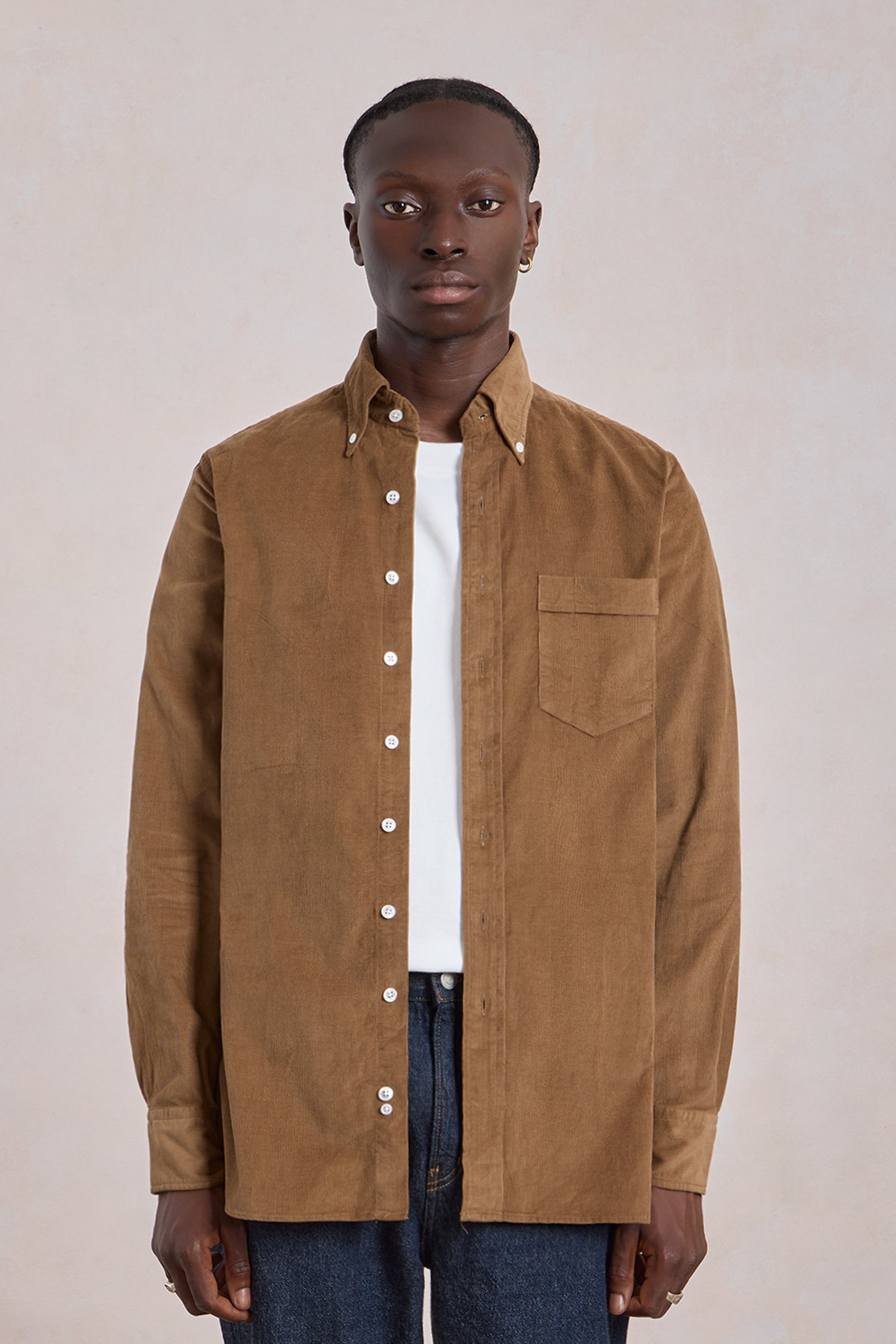 DRAKE'S - Brown Corduroy Shirt – suuupply