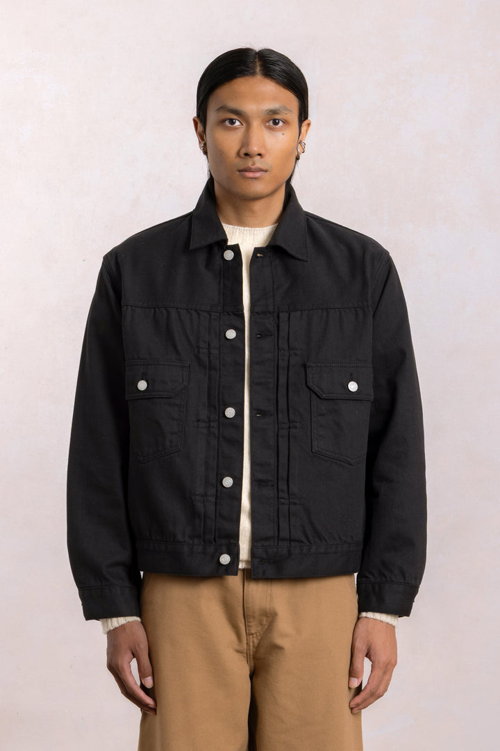 Type II Truckerjack 'Pioneer Jacket' - Zwart Selvedge Denim