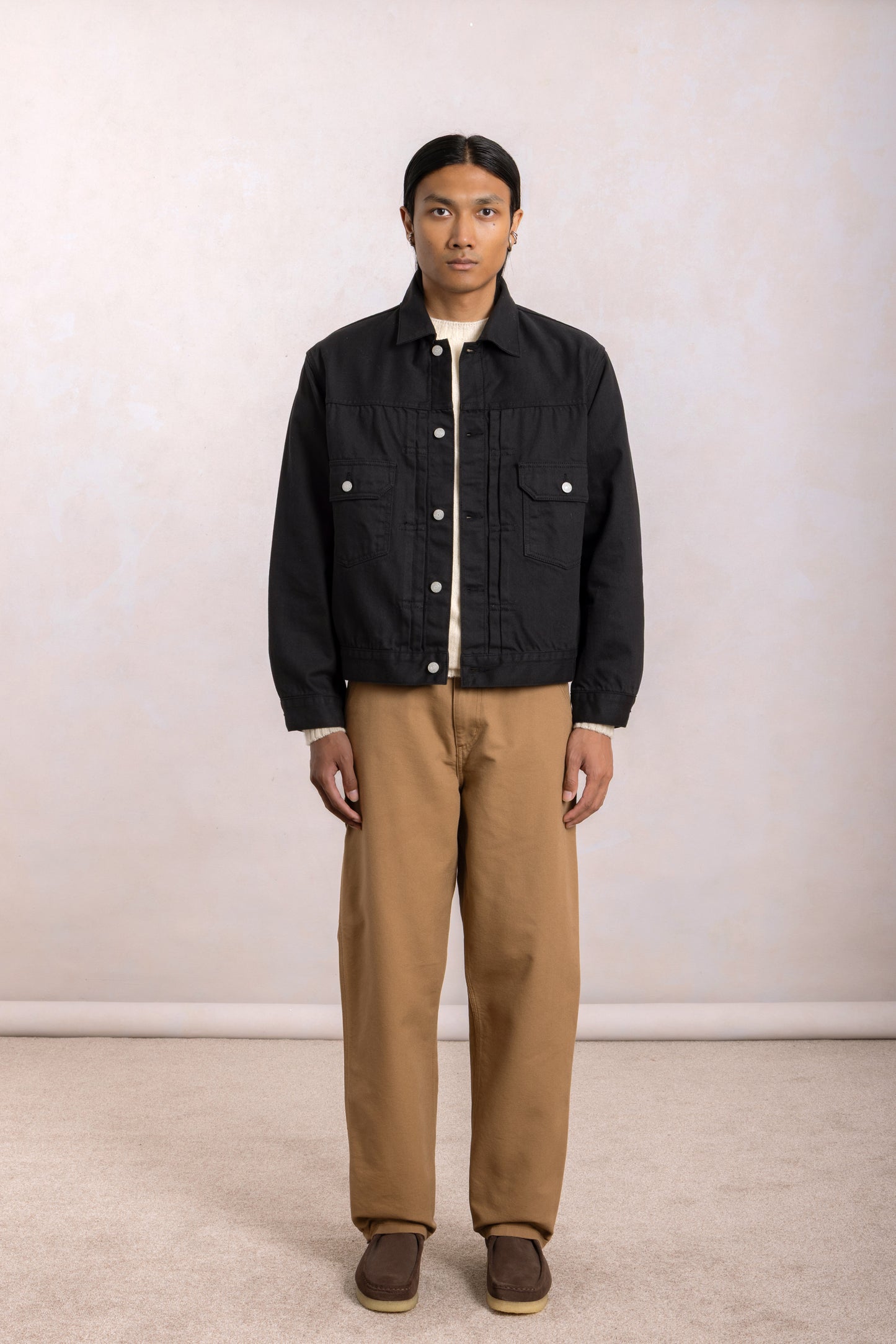 Type II Truckerjack 'Pioneer Jacket' - Zwart Selvedge Denim