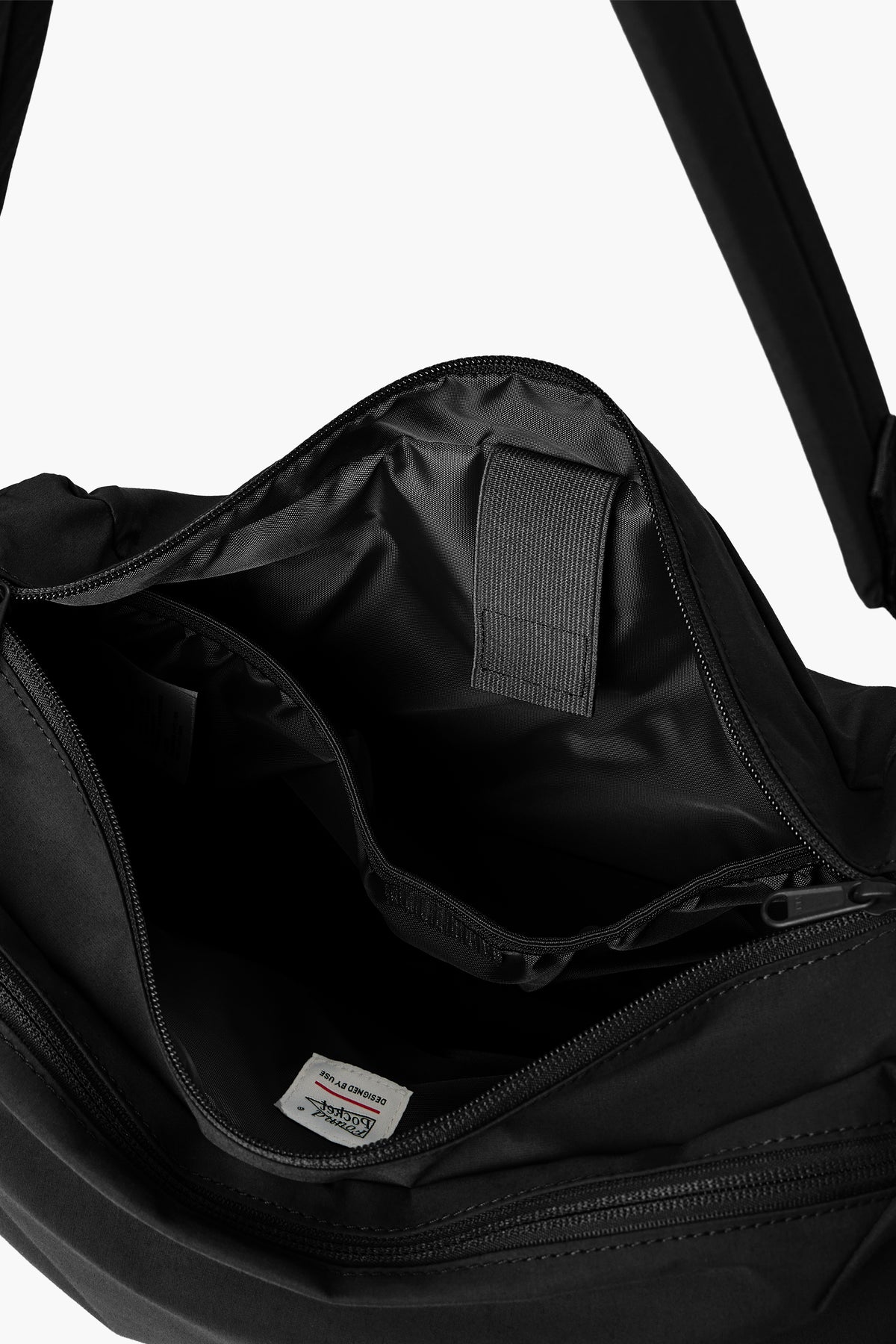 Sac à bandoulière 'Grid Cross Bag' en nylon - Noir
