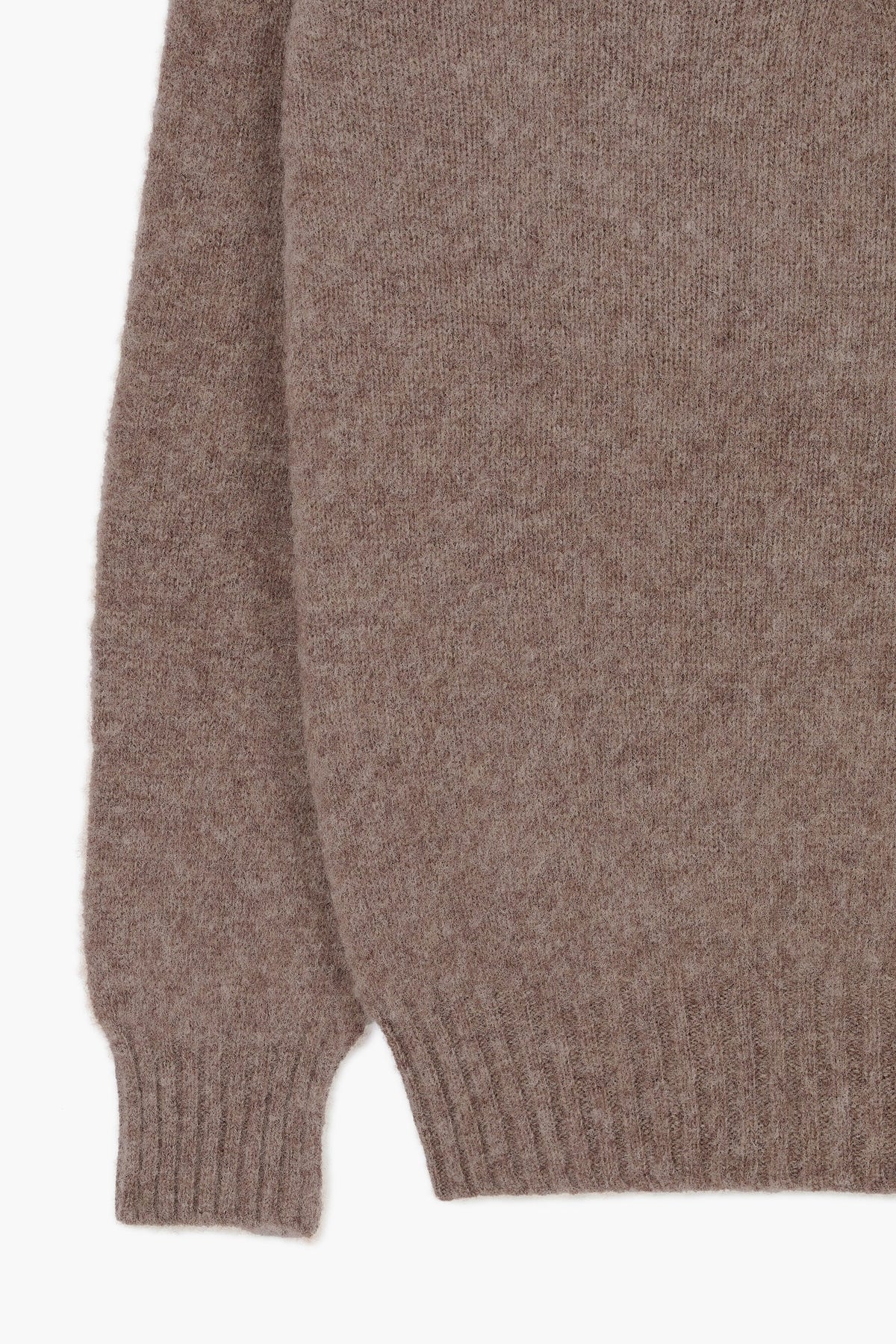 Pull col polo Shaggy Dog en laine - Marron