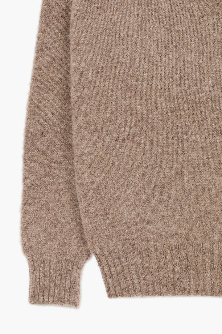 Pull col polo Shaggy Dog en laine - Marron