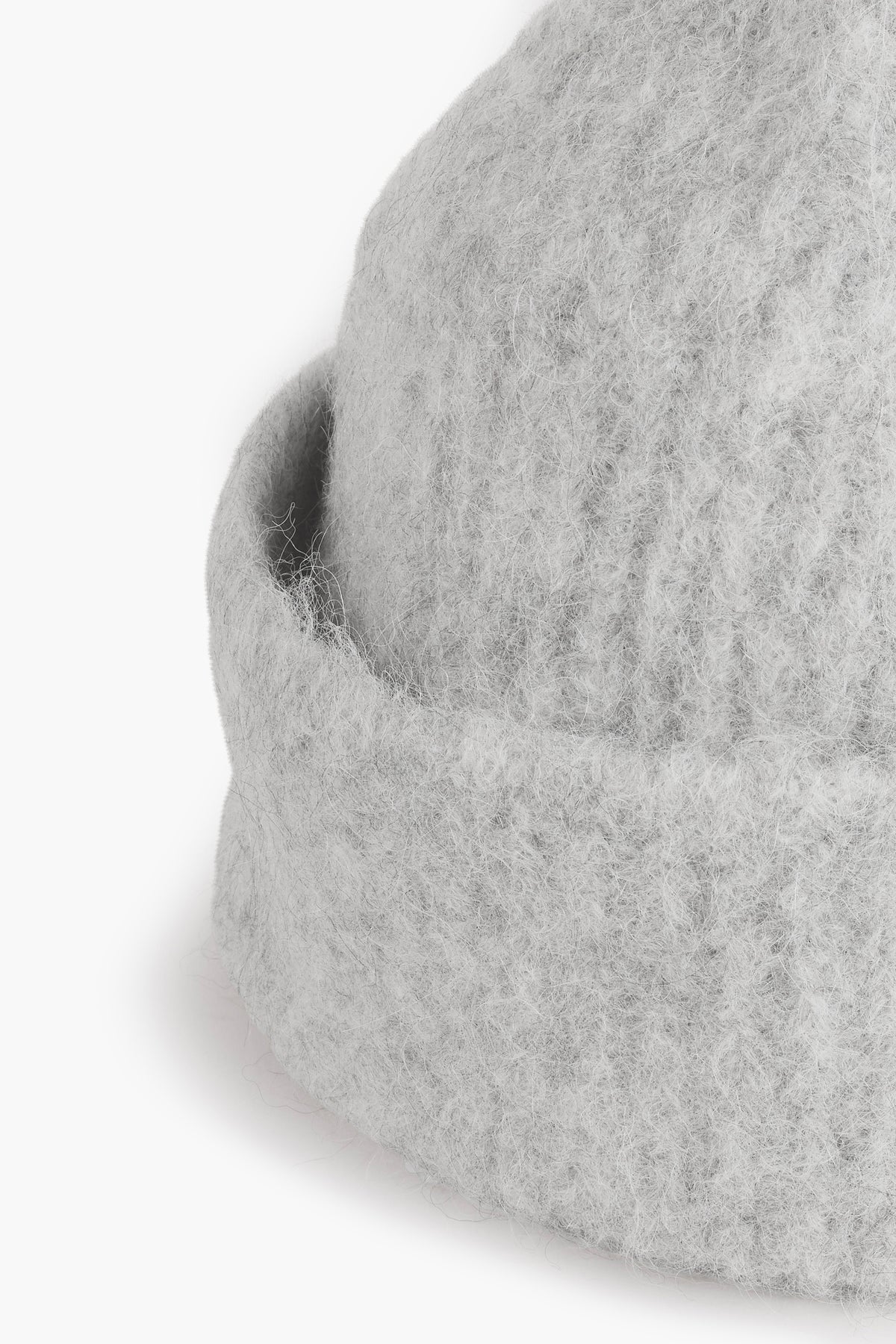 Alpaca Beanie - Light Grey Melange