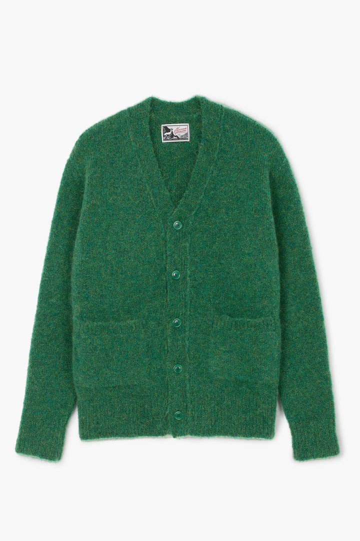 Alpaca cardigan - Groen Gemêleerd
