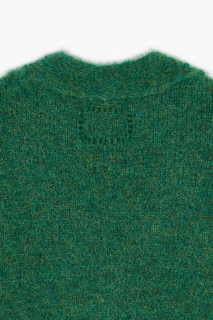 Alpaca cardigan - Groen Gemêleerd