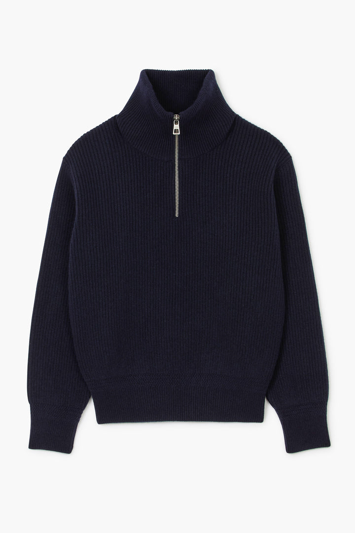 Sailor Sweator - Laine d'agneau Bleu Marine