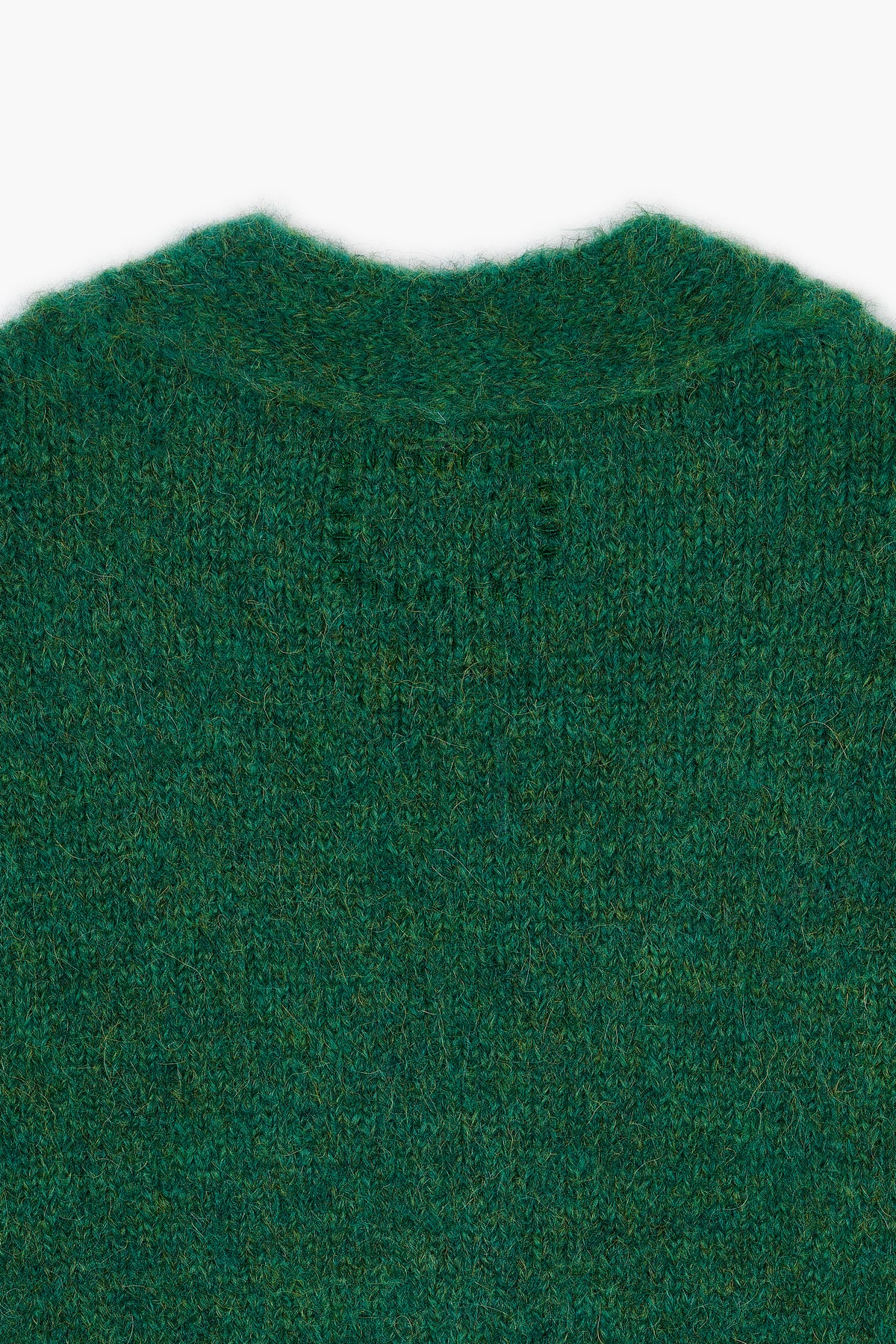 Alpaca Cardigan - Green Melange