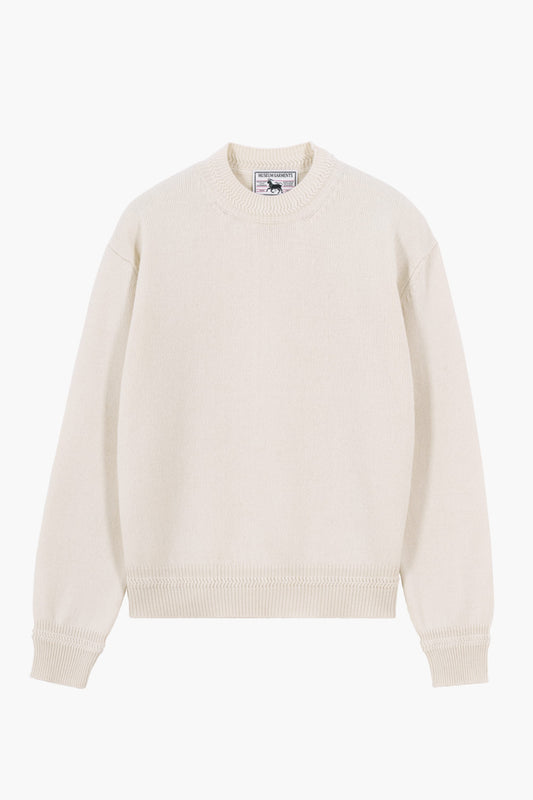 Relaxed Cashmere Crewneck - Ecru
