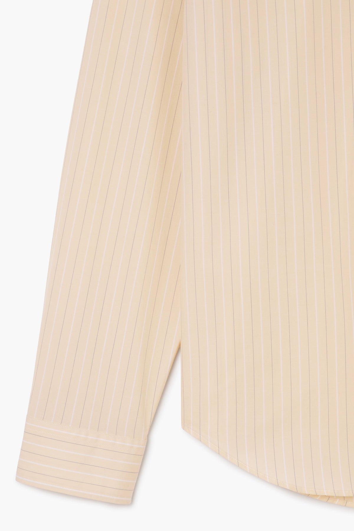 Corporate Shirt - Popeline de coton rayée Vanille/Blanc
