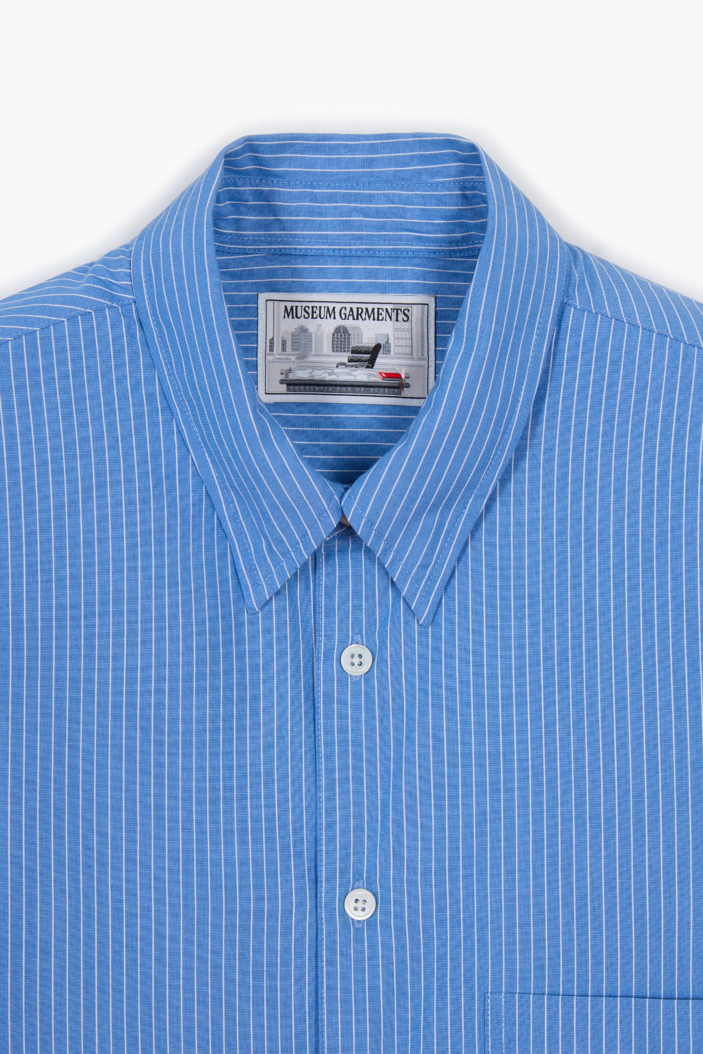 Corporate shirt - Rayures bleu/blanc