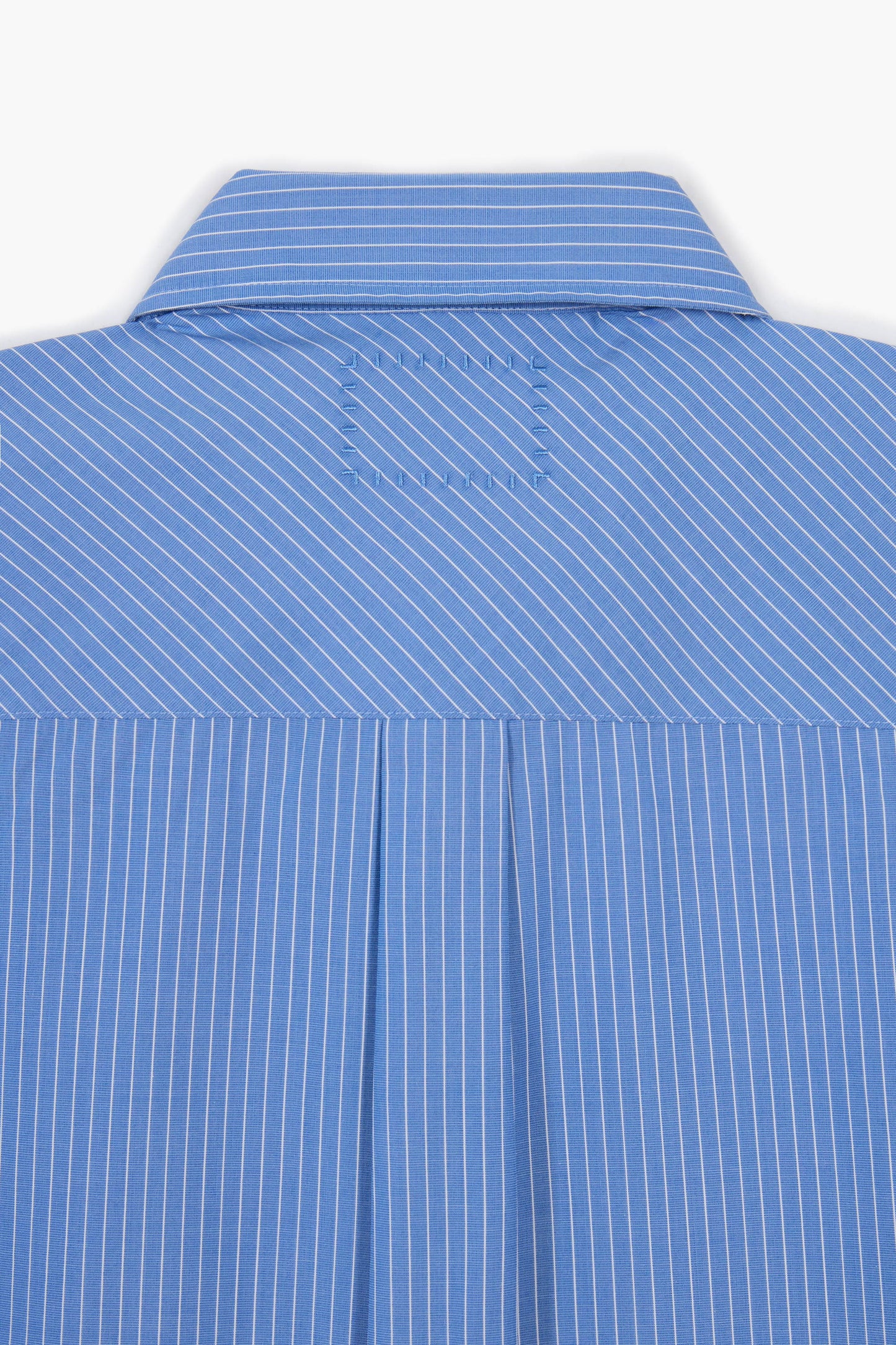 Corporate shirt - Popeline de coton rayé bleu/blanc