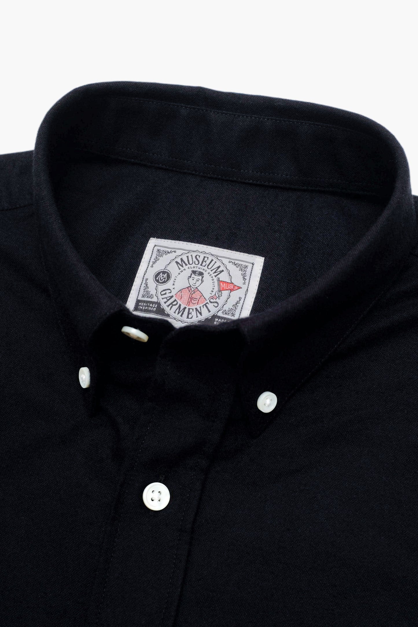 Dad's Shirt - Oxford brossé Noir