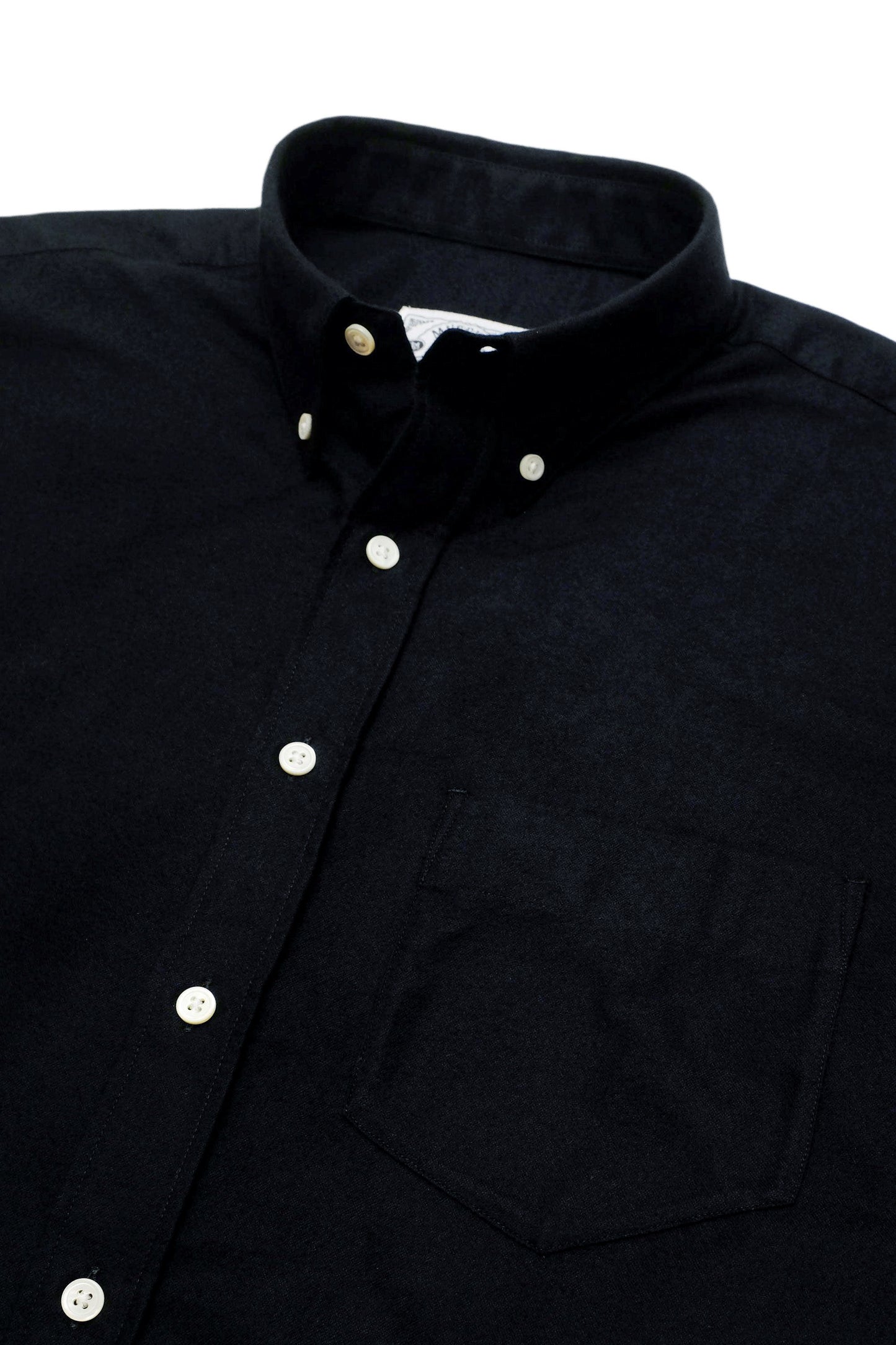 Dad's Shirt - Oxford brossé Noir