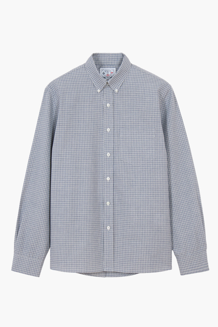 Dad's shirt - Toile de coton à carreaux Bleu/Blanc