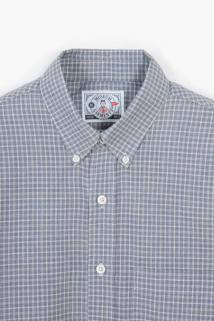 Dad's shirt - Toile de coton à carreaux Bleu/Blanc