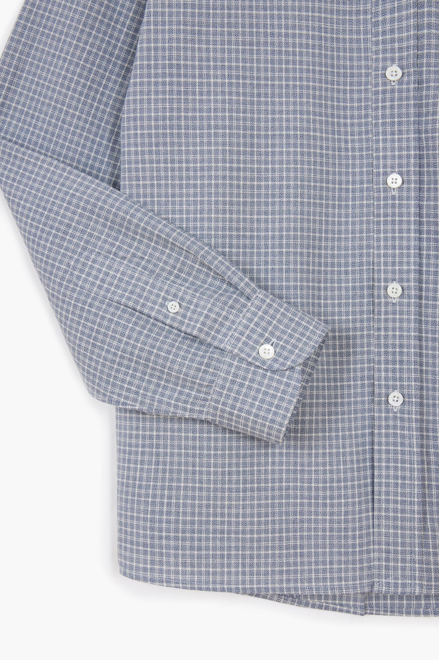 Dad's shirt - Toile de coton à carreaux Bleu/Blanc