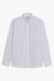 Dad's shirt - Coton à rayures dobby Bleu/Blanc