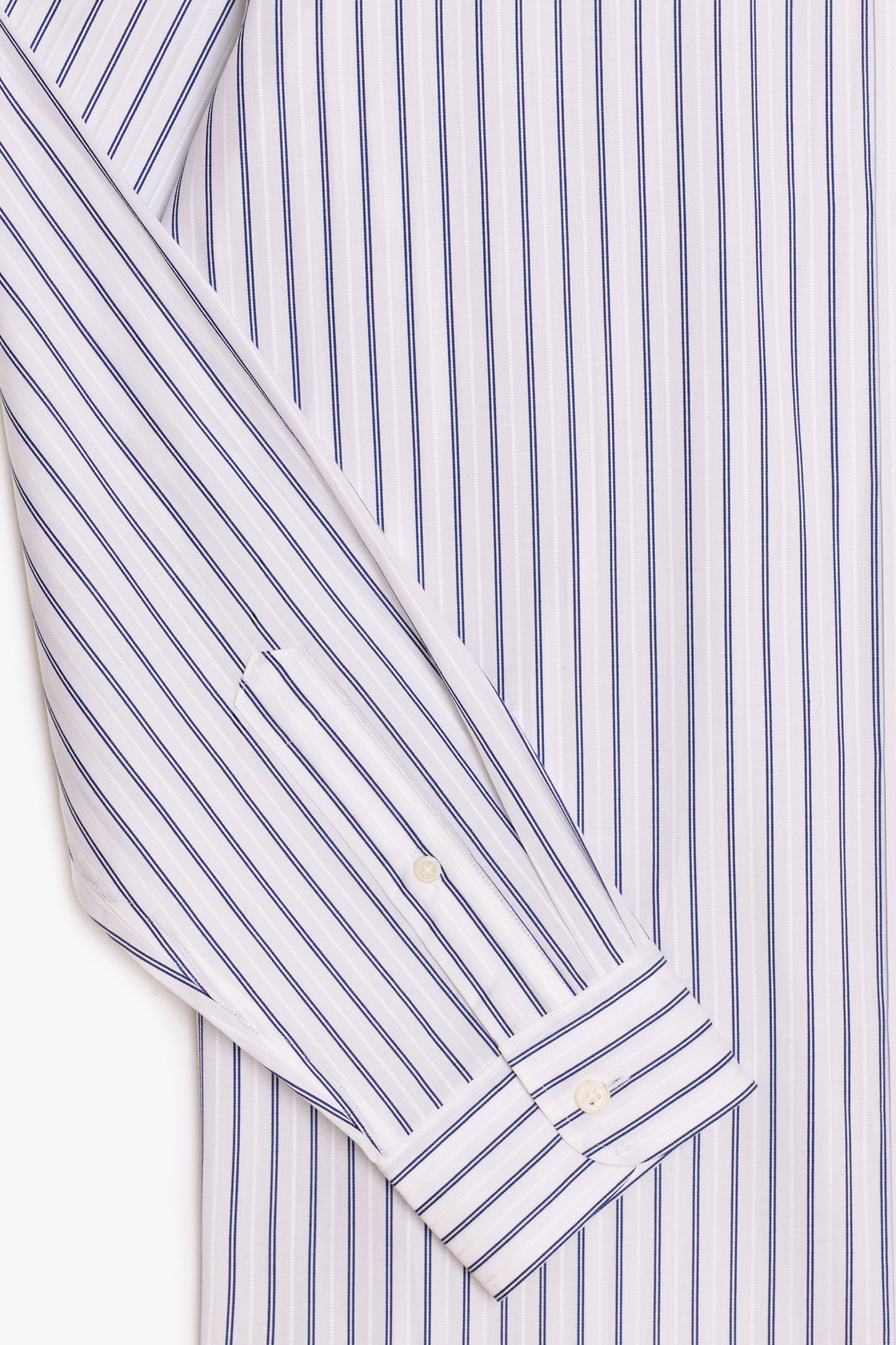 Dad's Shirt - Blue/White Striped Dobby Cotton