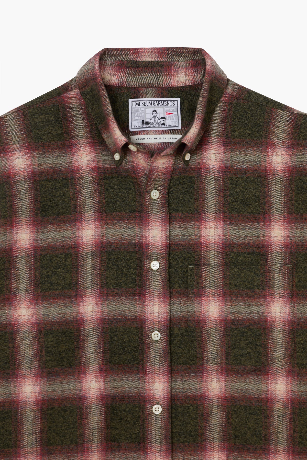 Dad'S Shirt - Checked Cotton flannel Green/Red