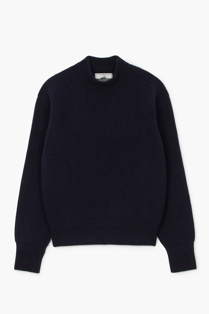 Deck Sweater - Laine d'agneau Bleu Marine