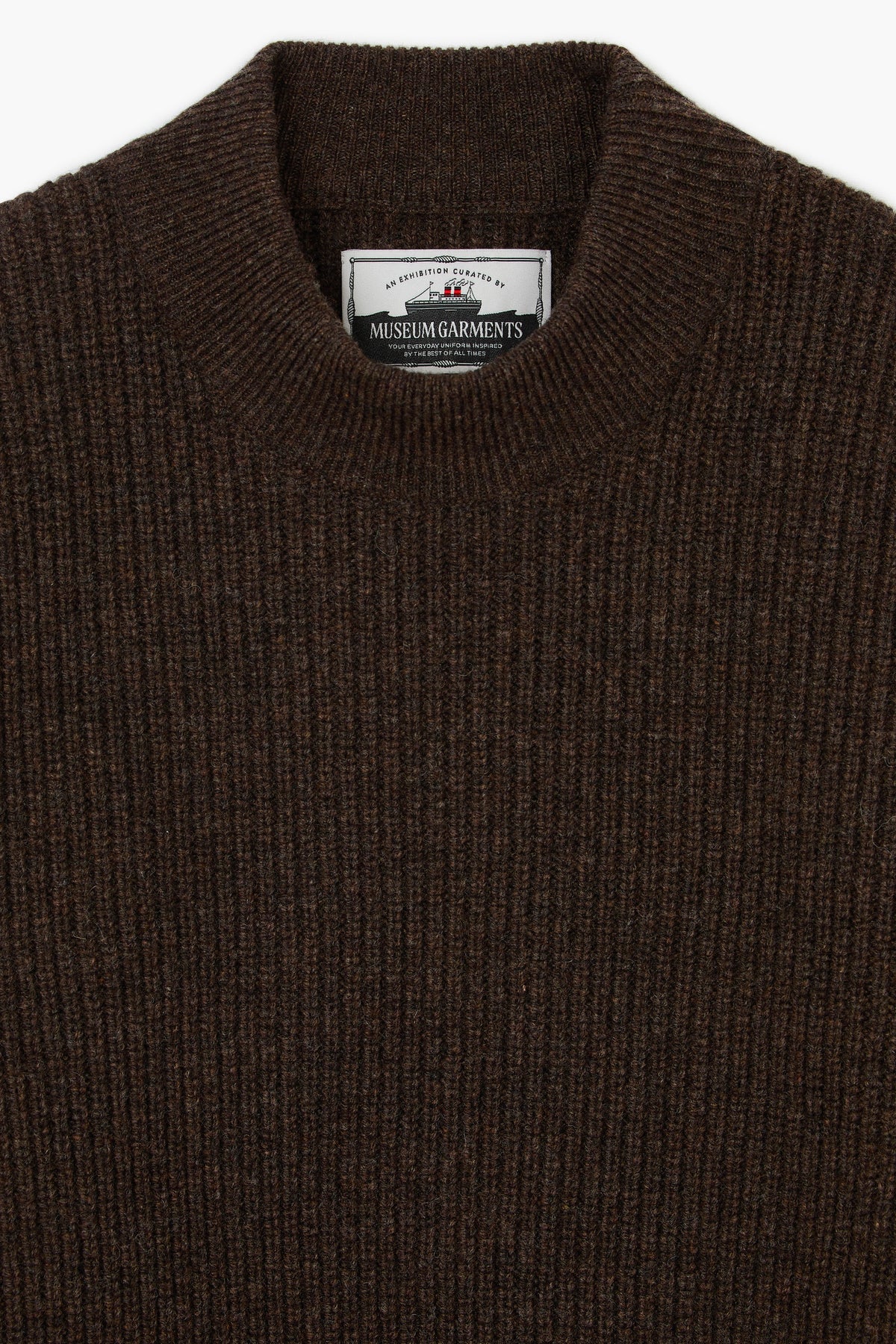 Deck Sweater - Laine d'agneau Marron