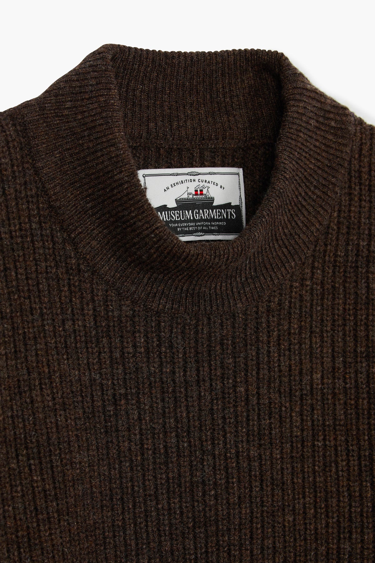 Deck Sweater - Laine d'agneau Marron