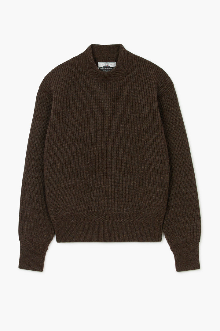 Deck Sweater - Laine d'agneau Marron